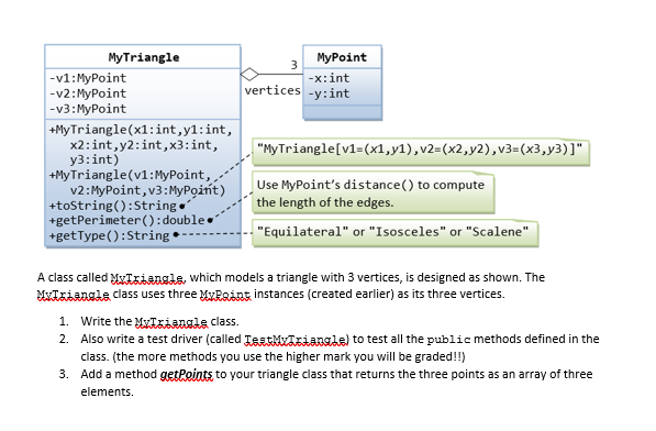 Solved Use the following Mxpeint class you have written | Chegg.com