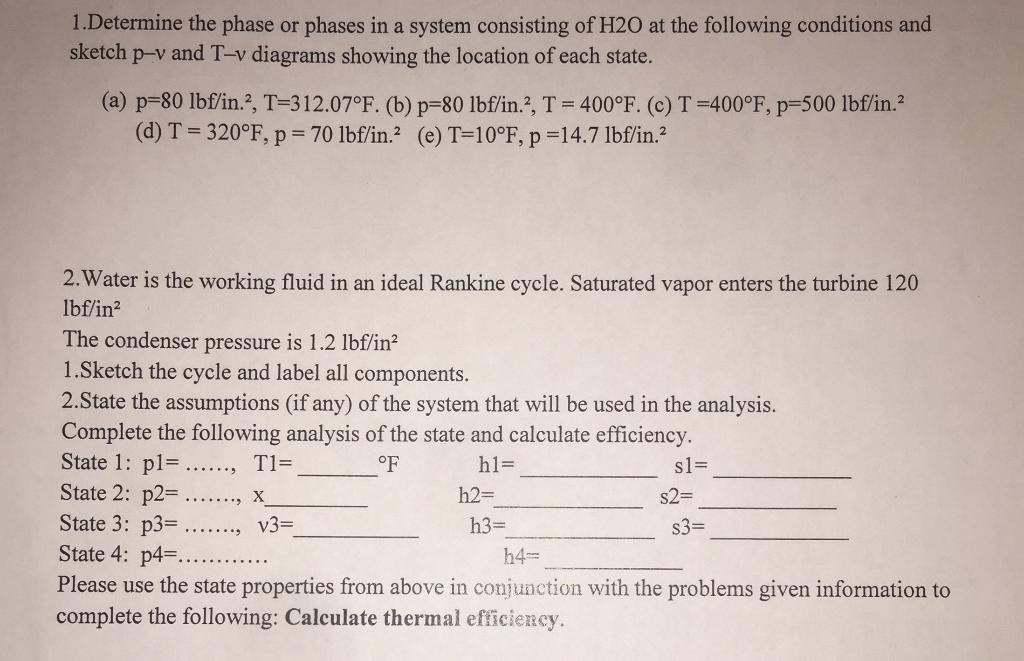 Solved 1. Determine the phase or phases in a system | Chegg.com