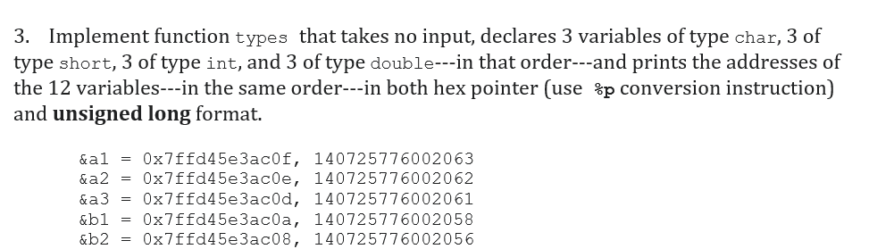 Solved Implement function types that takes no ﻿input, | Chegg.com