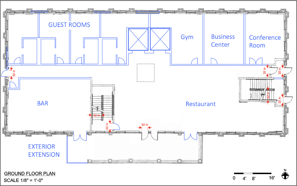 hotel ground floor layout plan