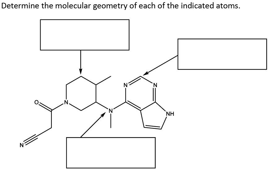 Solved Determine the molecular geometry of each of the | Chegg.com
