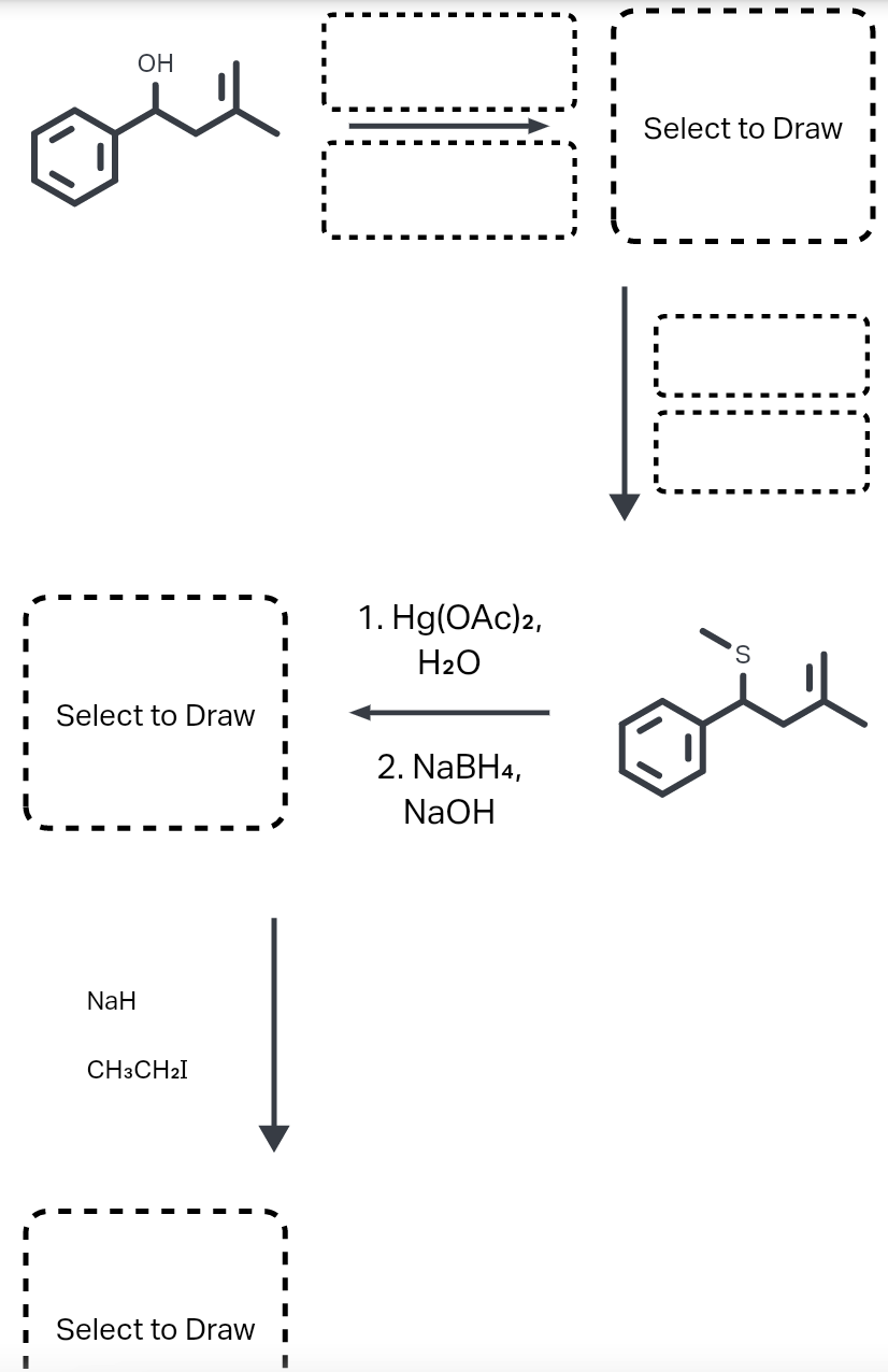Solved Draw the missing products and/or reagents in