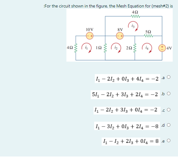 Solved For the circuit shown in the figure, the value of the | Chegg.com