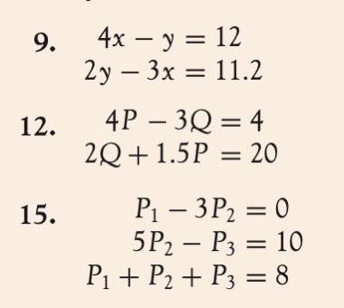 solve simultaneous equations with 3 unknowns