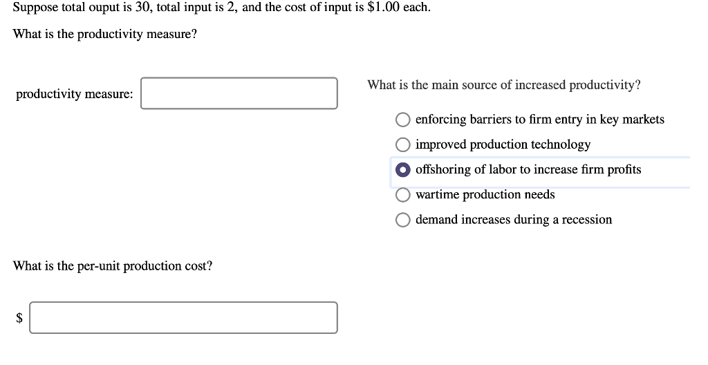 Total Input Image Solved Suppose total ouput is 30, total input is 2, and the | Chegg.com