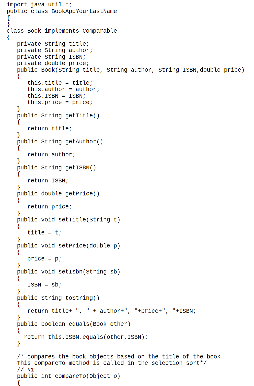 Solved Follow the instructions and write the code. IMPORTANT | Chegg.com