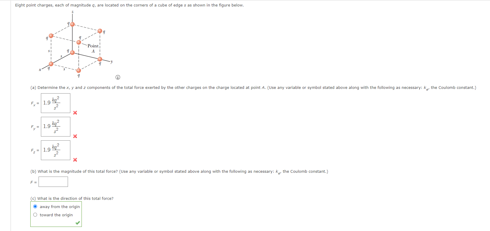 solved-eight-point-charges-each-of-magnitude-q-are-located-chegg