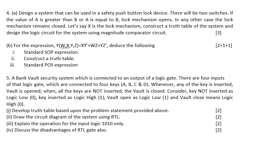 Solved 4. (a) Design a system that can be used in a safety