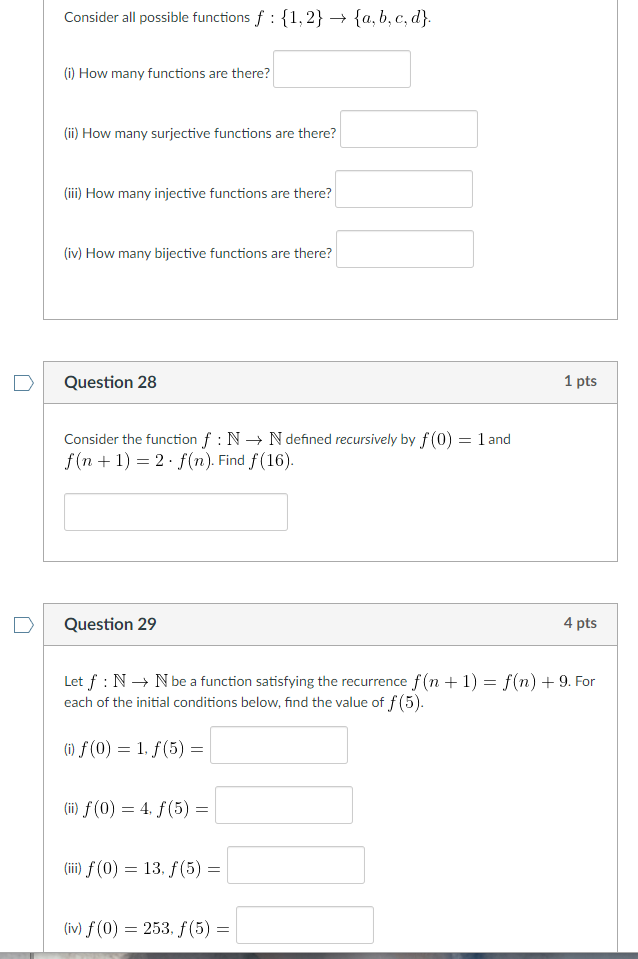 Solved Consider All Possible Functions F : {1, 2} + | Chegg.com