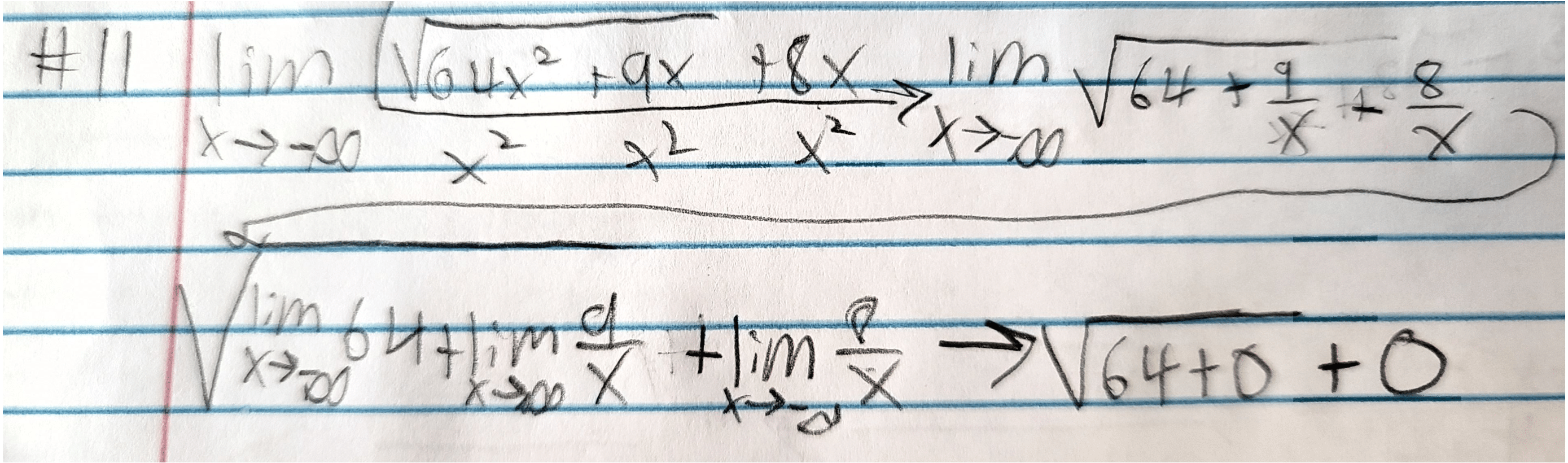 Solved Our class solves by dividing the numerator and | Chegg.com