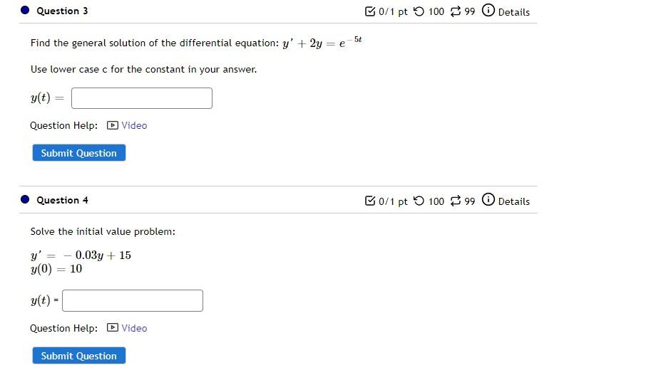 Solved Question T Find The General Solution Of The Chegg Com