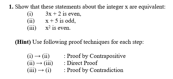 solved-1-show-that-these-statements-about-the-integer-x-are-chegg