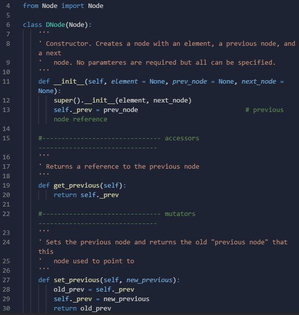 Solved Download node.py and double_node.py. Extend DNode to | Chegg.com