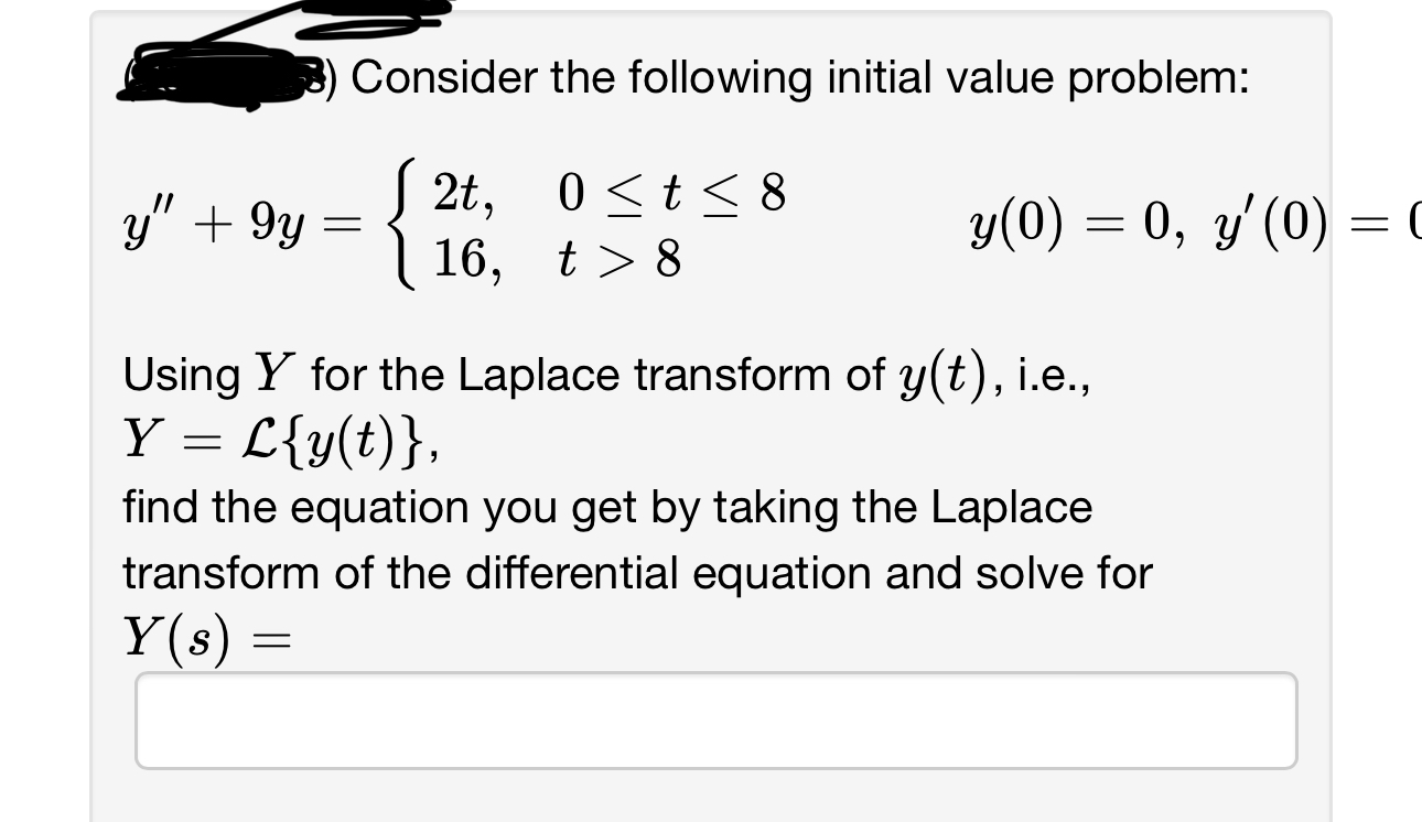 Solved B Consider The Following Initial Value Problem