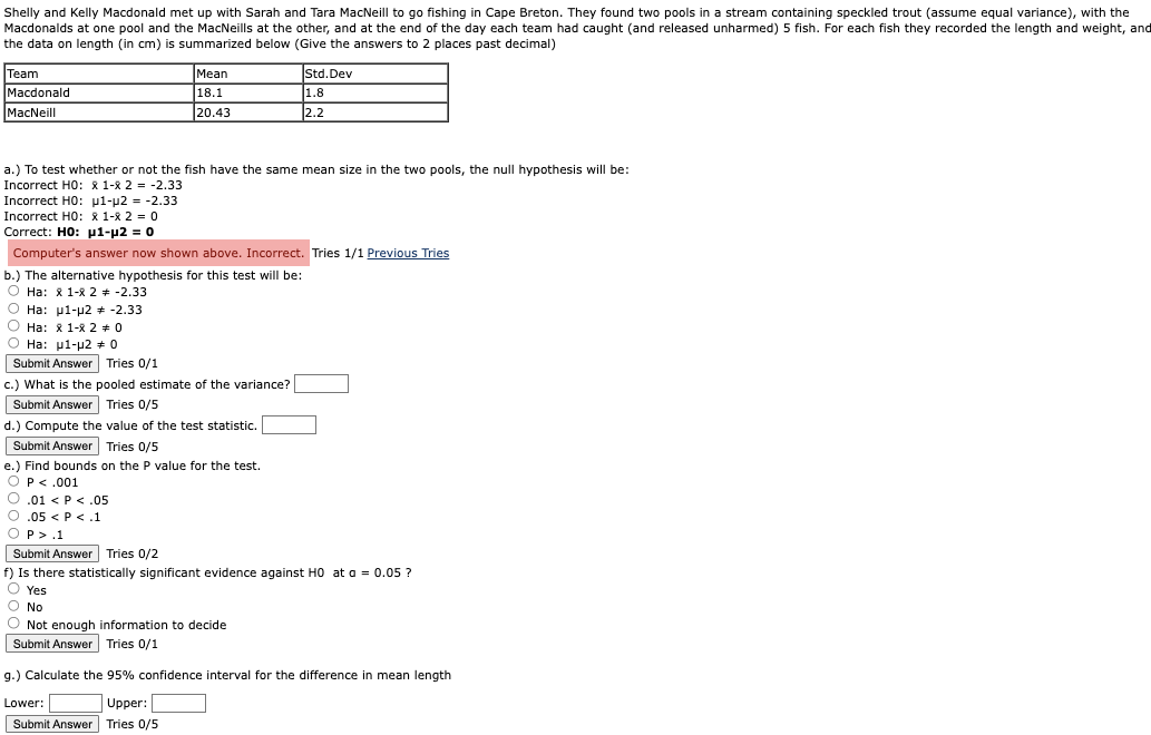 Solved the data on length (in cm ) is summarized below (Give | Chegg.com