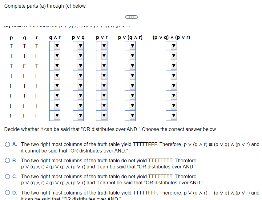 Solved Complete parts (a) through (c) below. Decide whether | Chegg.com