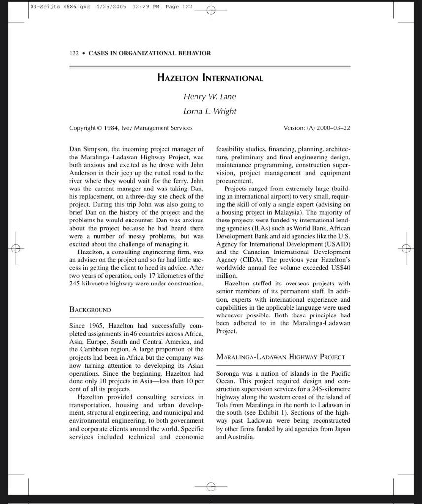 Hazelton international case study stakeholders picture