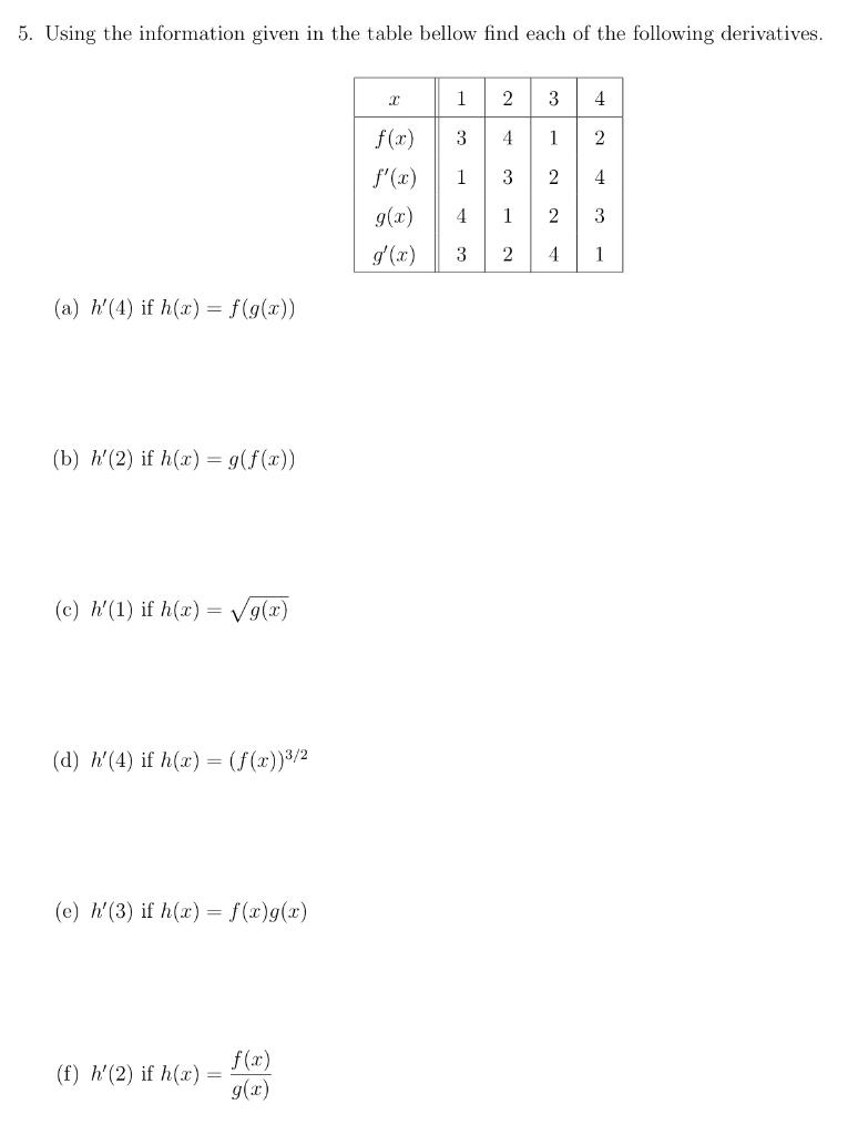 solved-5-using-the-information-given-in-the-table-bellow-chegg