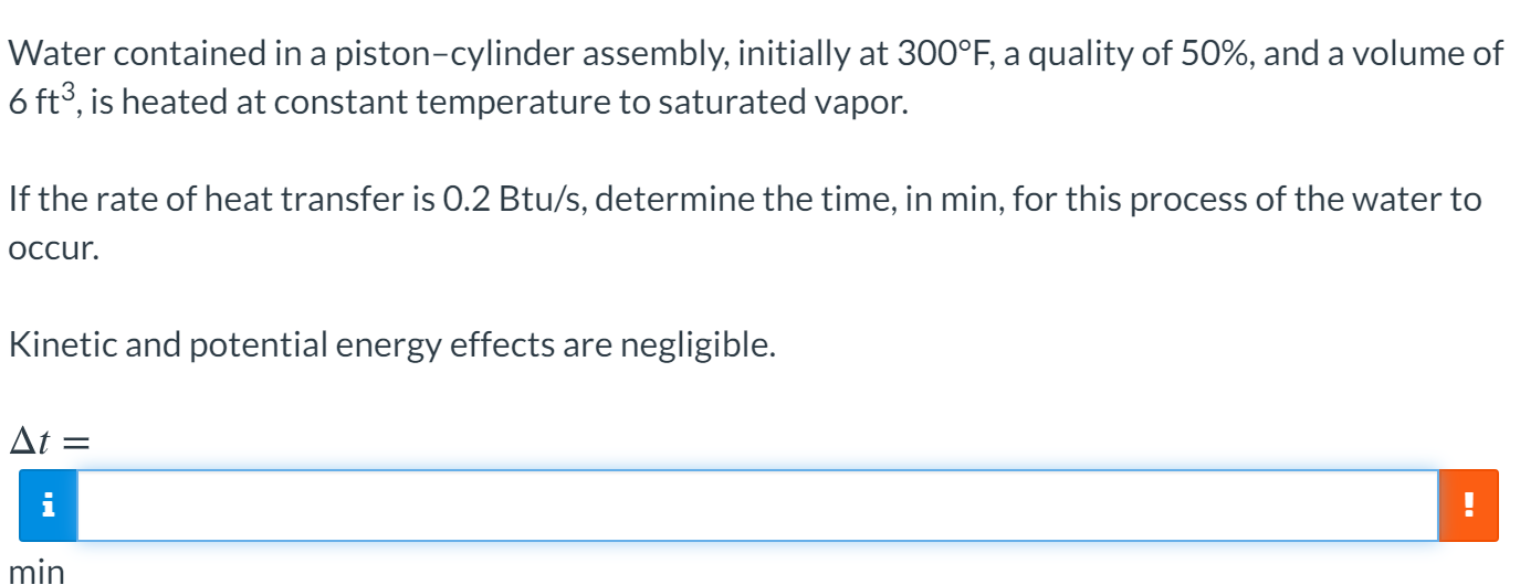 Solved Water Contained In A Piston-cylinder Assembly, | Chegg.com