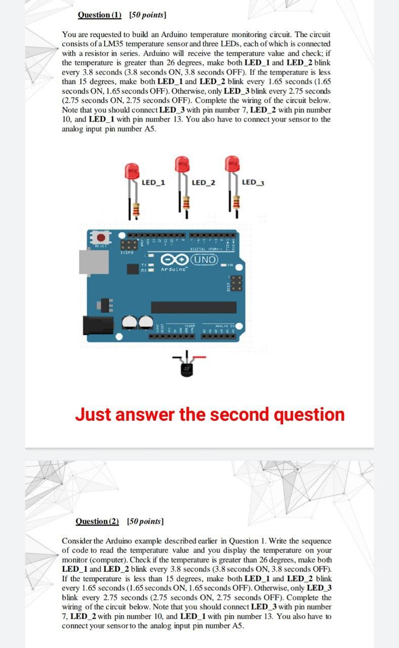 Solved Question (1) [50 points] You are requested to build | Chegg.com