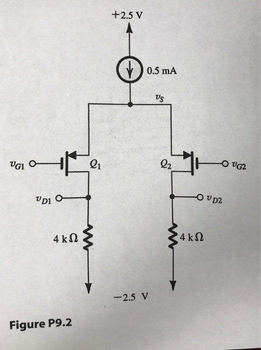 Solved Section 9.1: The MOS Differential Pair 9.1 For an | Chegg.com