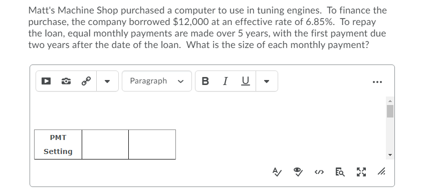 Solved Matt's Machine Shop purchased a computer to use in | Chegg.com