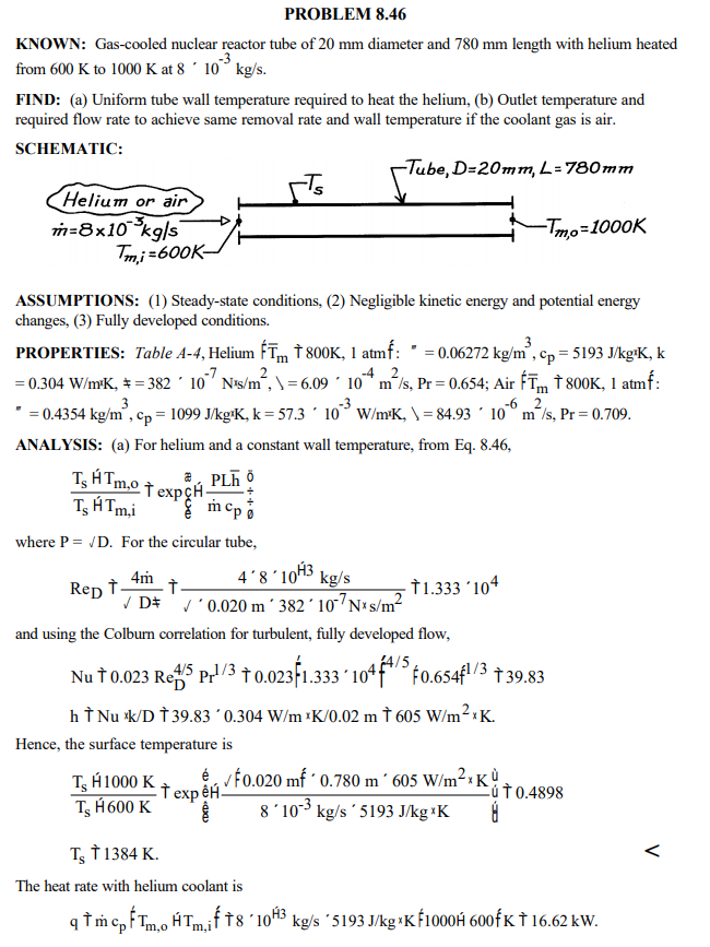 Solved The Core Of A High Temperature Gas Cooled Nuclear Chegg Com