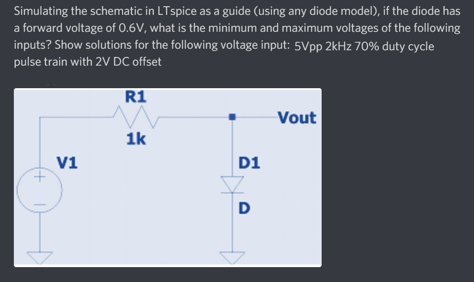 Solved Simulating the schematic in LTspice as a guide (using | Chegg.com