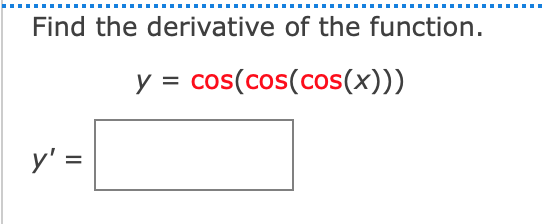 find the 50th derivative of y cos 3x