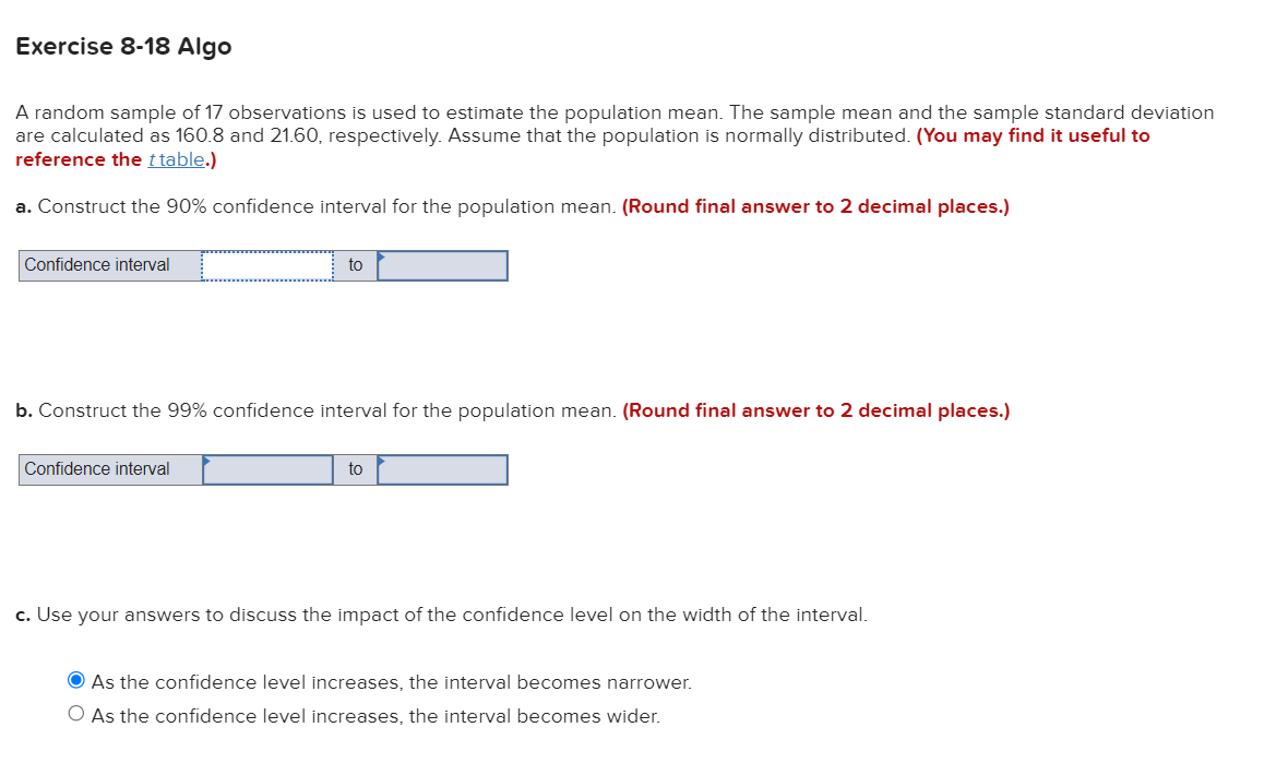 Solved A Random Sample Of 17 Observations Is Used To | Chegg.com