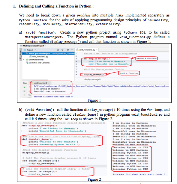 1. Defining and Calling a Function in Python: We need | Chegg.com