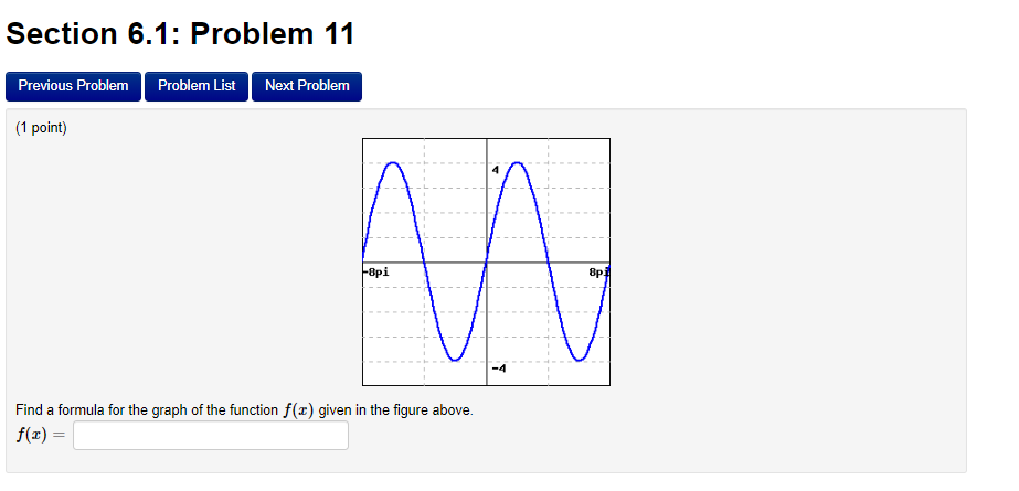 Solved Section 6.1: Problem 11 Previous Problem Problem List | Chegg.com
