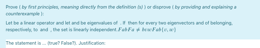 Solved Prove (by first principles, meaning directly from the | Chegg.com