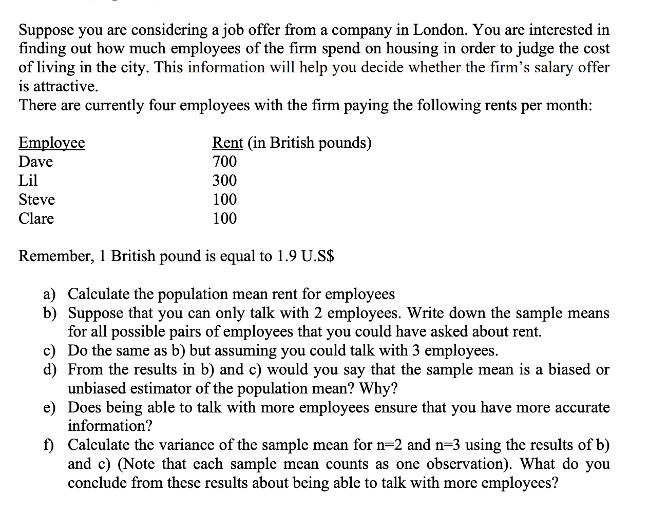 Solved Suppose You Are Considering A Job Offer From A | Chegg.com