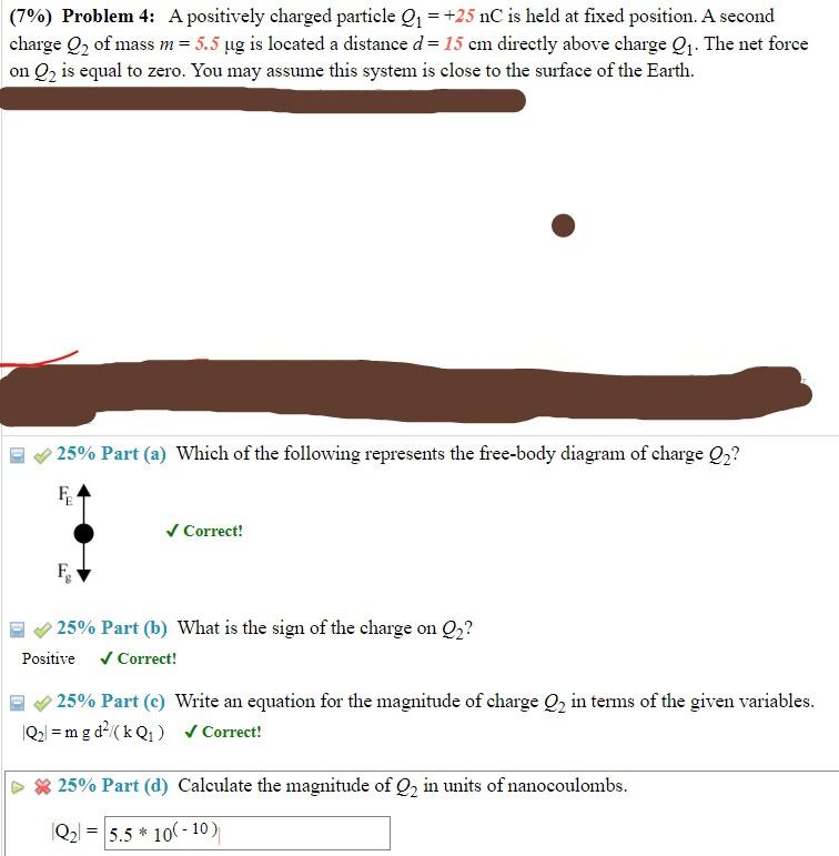 Solved (7\%) Problem 4: A positively charged particle | Chegg.com