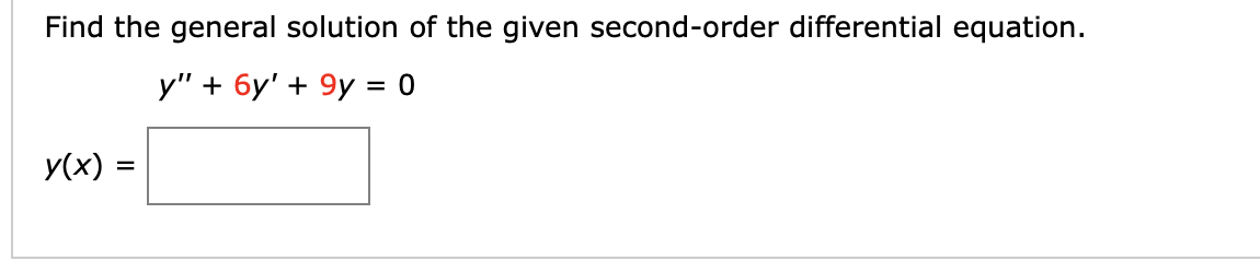 Solved Find The General Solution Of The Given Secondorde