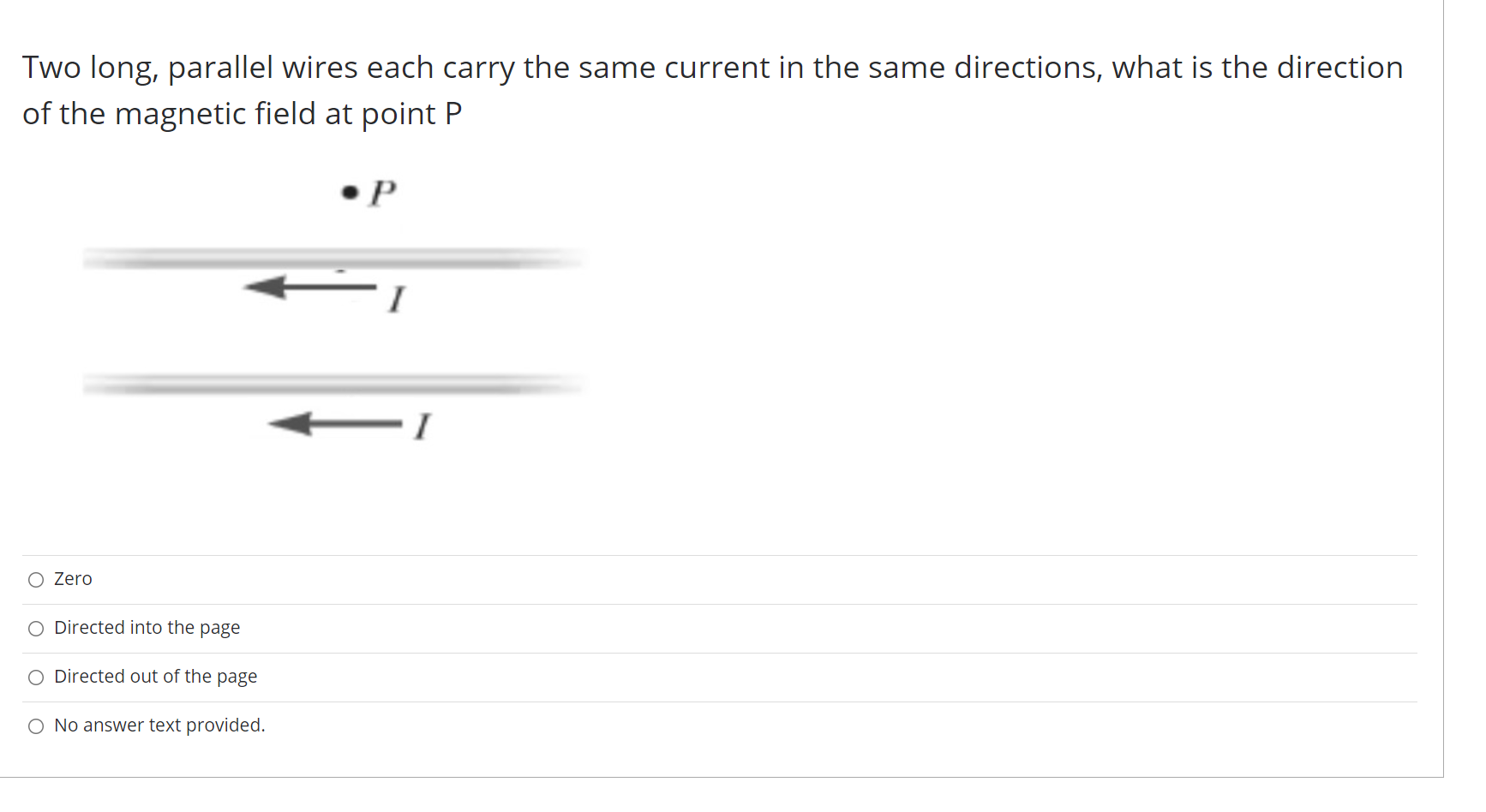 Solved Two Long, Parallel Wires Each Carry The Same Current | Chegg.com