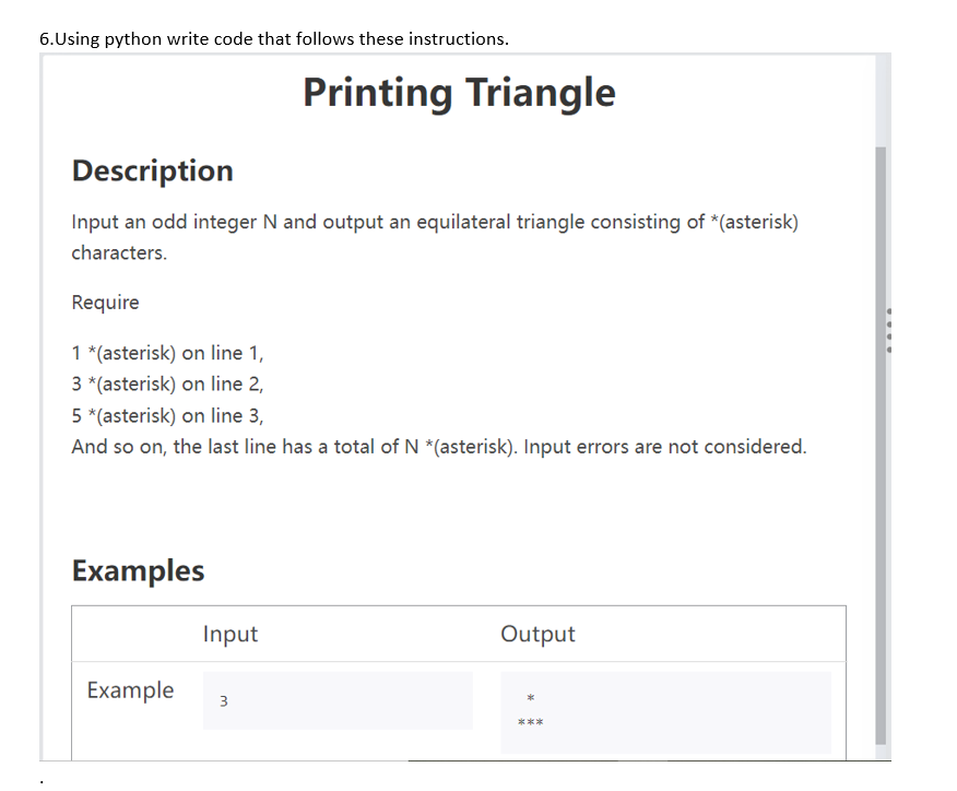 Solved 6.Using python write code that follows these | Chegg.com