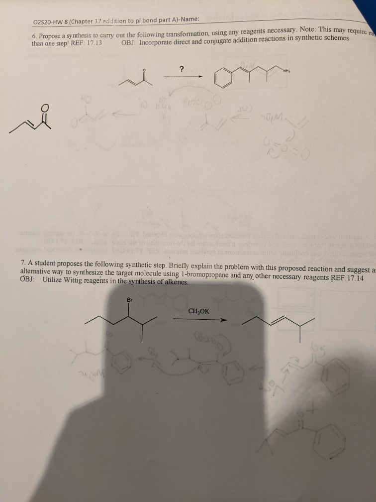 Solved Propose a synthesis to carry out the following | Chegg.com