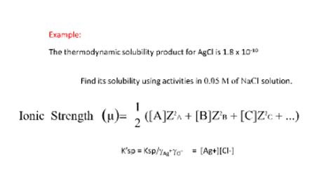 Solved Example: The thermodynamic solubility product for | Chegg.com