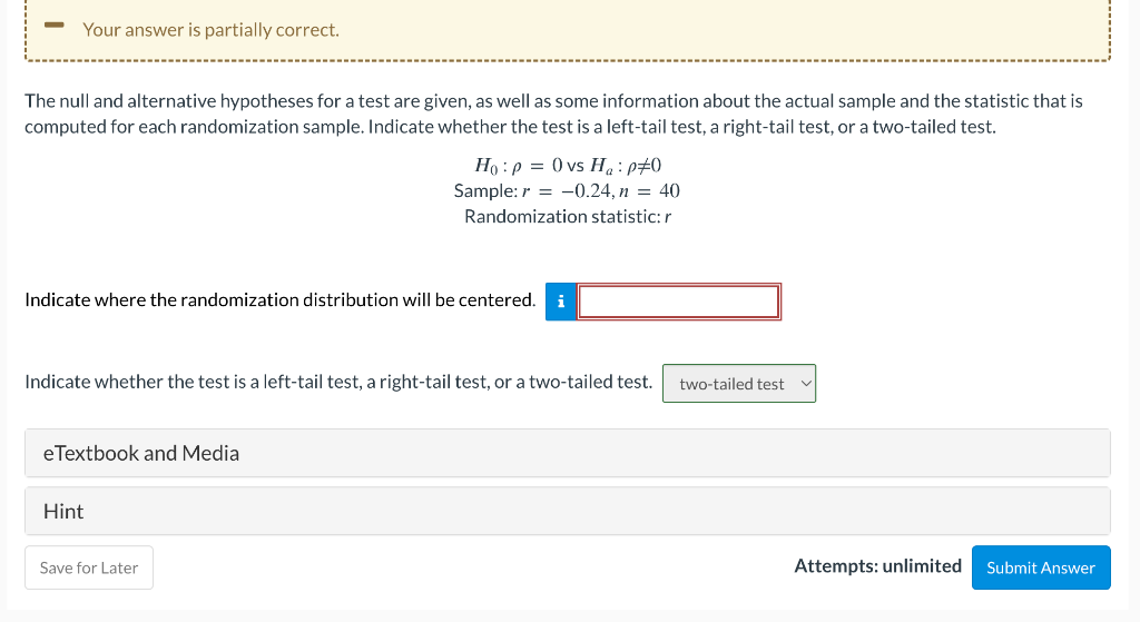 Solved The null and alternative hypotheses for a test are