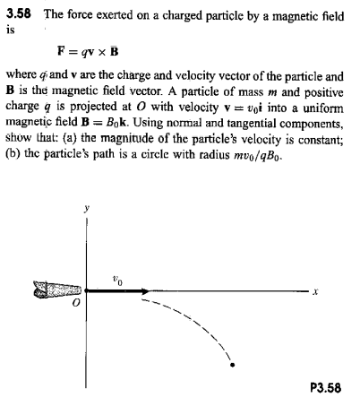 Solved 3.58 The force exerted on a charged particle by a | Chegg.com