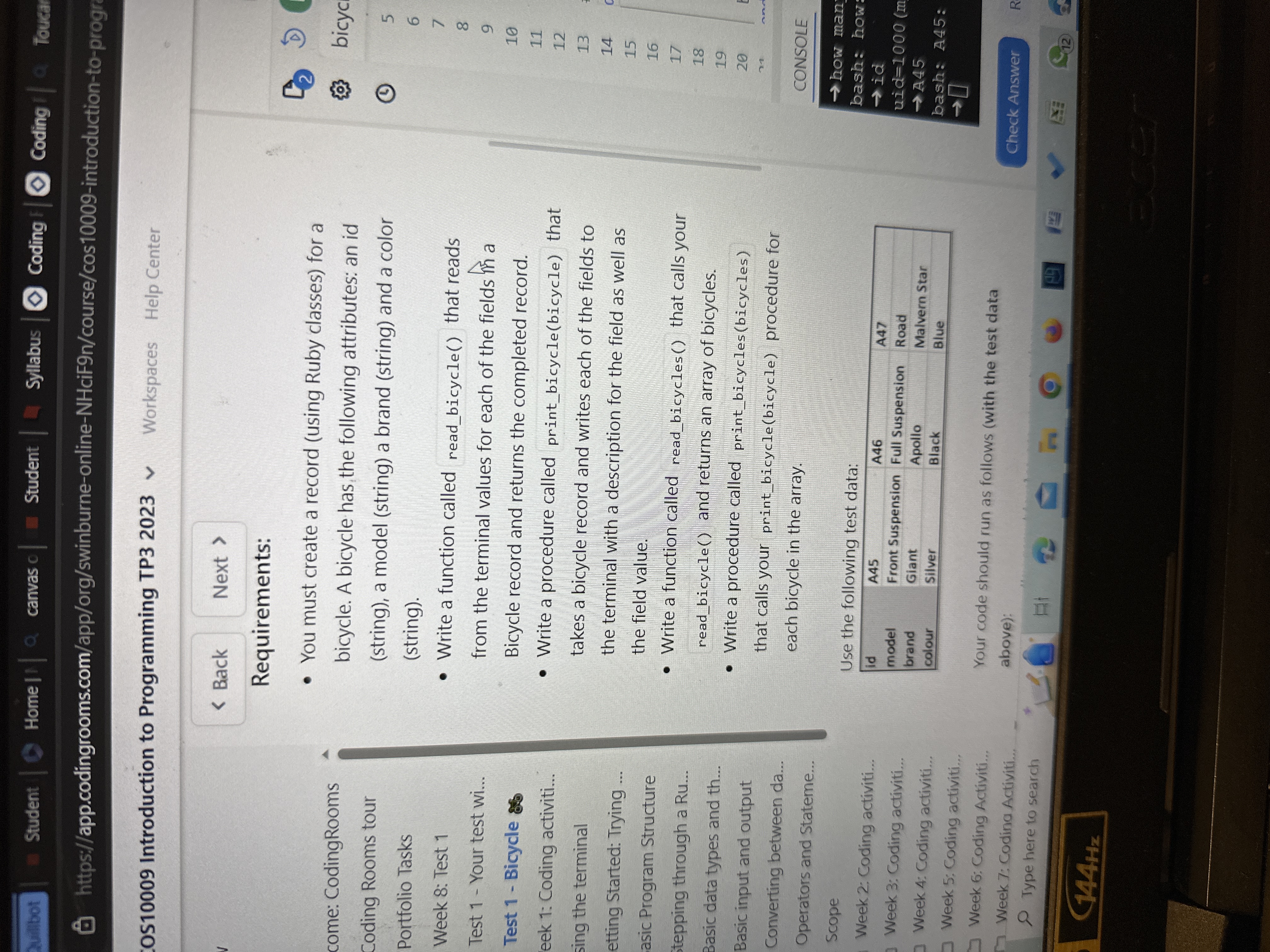 Solved Use the scaffold code provided for this task. | Chegg.com