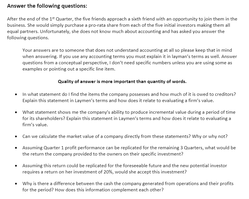 Solved For additional information please look at the | Chegg.com