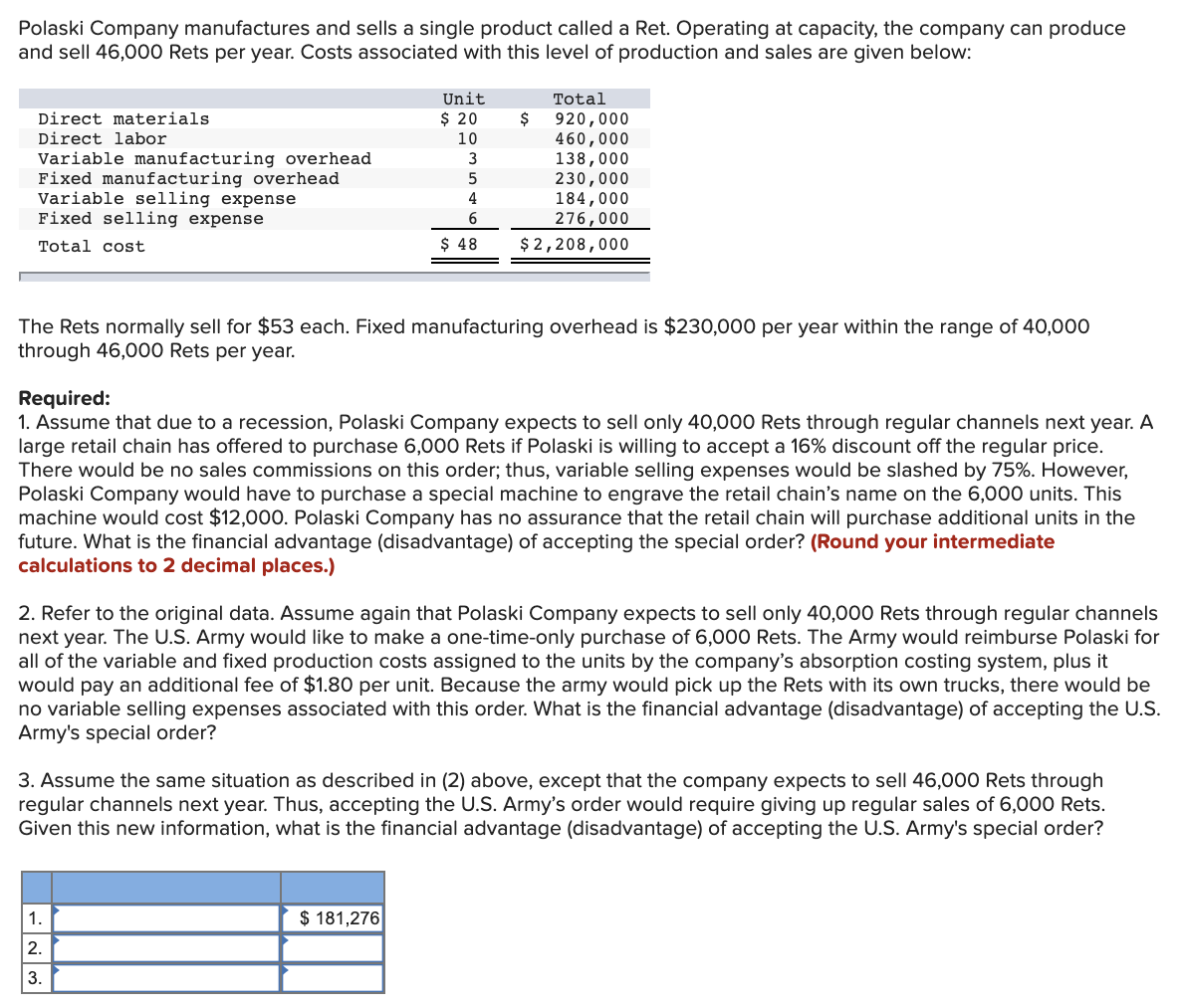 solved-polaski-company-manufactures-and-sells-a-single-chegg