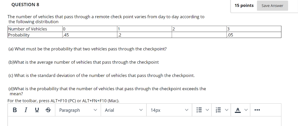 Solved QUESTION 8 15 points Save Answer The number of | Chegg.com