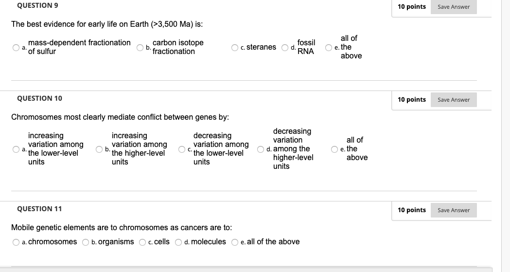 Solved QUESTION 9 10 points Save Answer The best evidence | Chegg.com