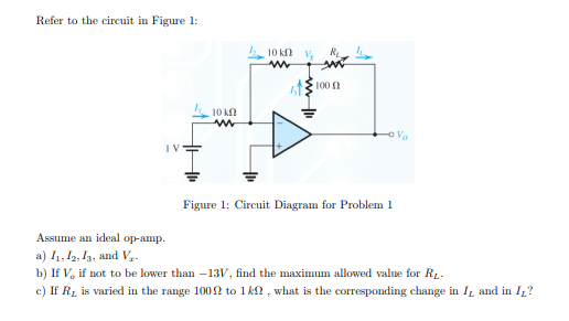 Solved Refer to the circuit in Figure 1: 10 R 100 10 kA IV | Chegg.com