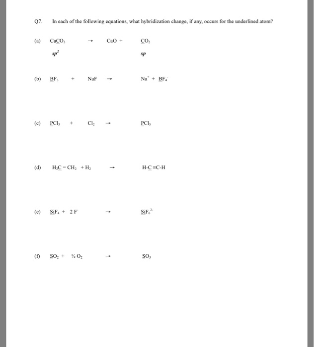 Solved In each of the following equations, what | Chegg.com