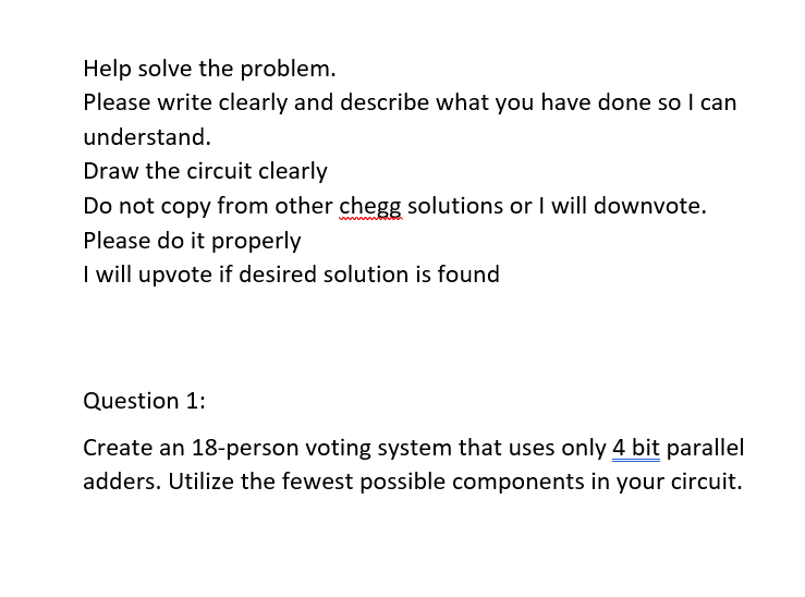 Solved Help solve the problem. Please write clearly and | Chegg.com